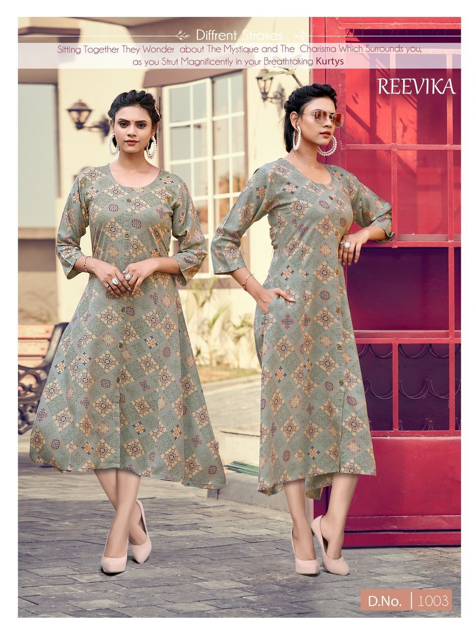  Reevika Princess Regular Wear Wholesale Printed Kurtis Catalog